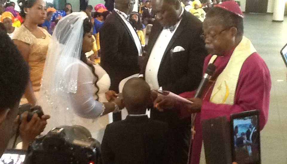 Officiating during Holy Matrimony Service. Nigeria.